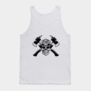 Fire Fighter Skull Tank Top